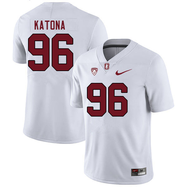 Men #96 Jacob Katona Stanford Cardinal College Football Jerseys Sale-White - Click Image to Close